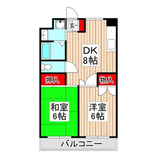 セジュール・ド・ミワ弐番館【1階】の間取り