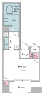 ピアネッタ汐留【11階】の間取り