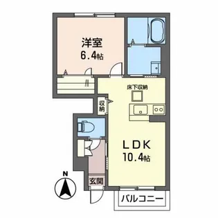 クラヴィエTE【1階】の間取り