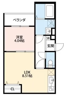 大阪府堺市堺区西湊町1【アパート】の間取り