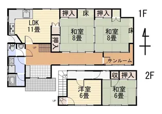 石川県能美市泉台町中【一戸建】の間取り
