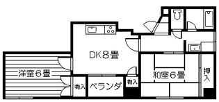 パレロワイヤルマツモト【5階】の間取り