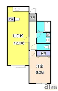 アン・ドゥ・ミル【2階】の間取り