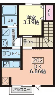 フラチッタ郡山【2階】の間取り