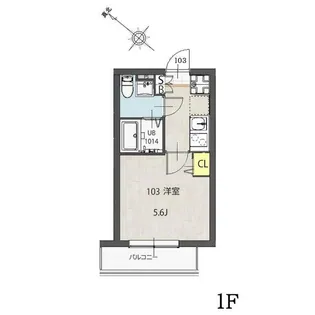 ミハス西横浜【1階】の間取り
