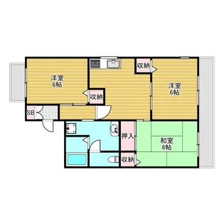 3DKの間取り画像