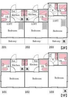埼玉県熊谷市本石1【アパート】の間取り