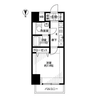プレール・ドゥーク木場駅前【8階】の間取り