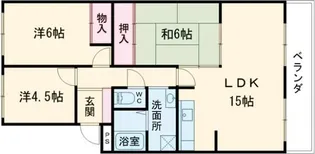 第2日の出ハイツ【1階】の間取り