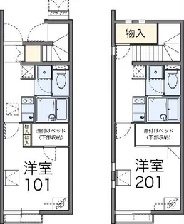 レオネクストサーフサイド海誠【2階】の間取り