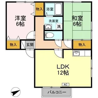 2LDKの間取り画像