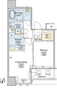 レジディアタワー上池袋(タワー棟)【19階】の間取り