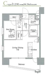 リアンシエルブルー東比恵II【5階】の間取り