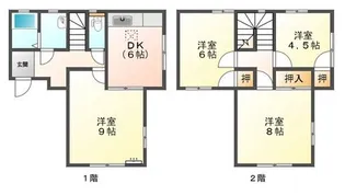 鳥取県米子市大谷町【一戸建】の間取り