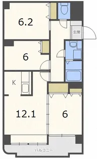 マーヴェラス21【9階】の間取り