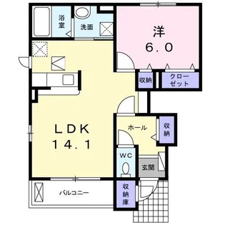 アルディート【1階】の間取り