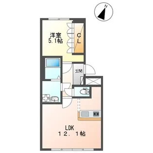 グリーンヒル【2階】の間取り