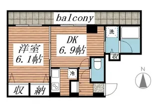 パルテールIWASAKI【3階】の間取り