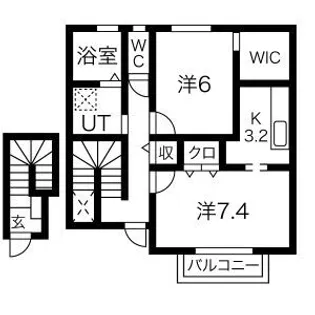 水沢ステーションアベニューB棟【2階】の間取り
