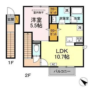 千葉県松戸市吉井町【アパート】の間取り