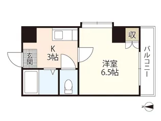 スタープラザ白島中町【2階】の間取り
