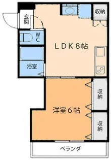 ハイツ立花【5階】の間取り