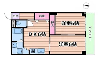 麻田レインボーハイツ【1階】の間取り