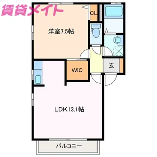 アクアガーデン A棟【1階】の間取り