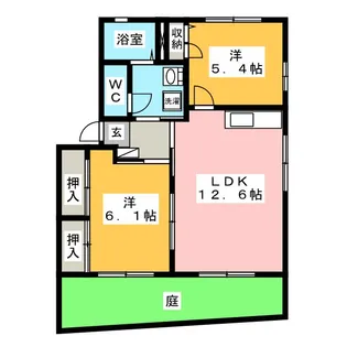 フローレンス D【1階】の間取り