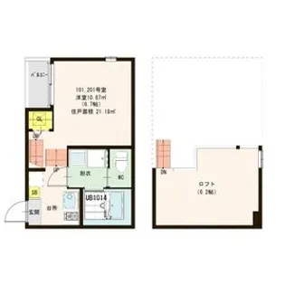 宮城県仙台市若林区志波町【アパート】の間取り