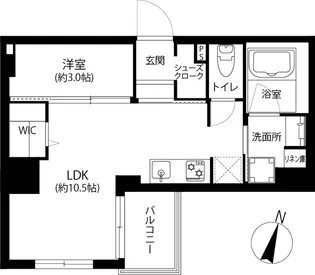 BlancCiel西新II【5階】の間取り