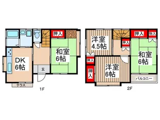 埼玉県所沢市上新井2【一戸建】の間取り