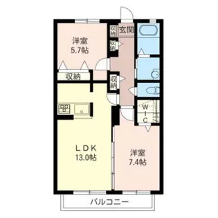 サザンクロス【1階】の間取り