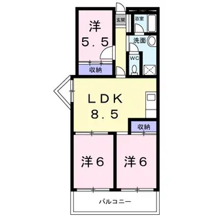 ハイマート屋島【7階】の間取り