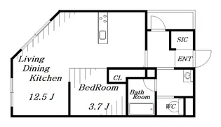 松山ビル【4階】の間取り