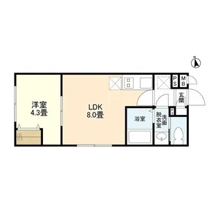 ウェルスクエアイズム西小山【3階】の間取り