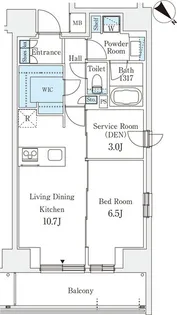 リテラス西日暮里【12階】の間取り