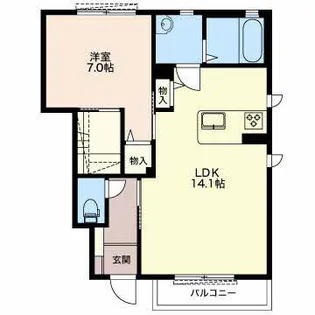 アッシュ【1階】の間取り