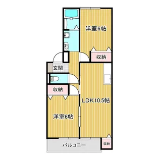 サニーコート2【2階】の間取り