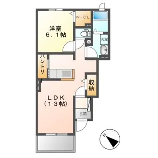 クレール東松阪【1階】の間取り