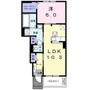 ラ・メールII【1階】の間取り