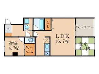 シェーンブルク山田【3階】の間取り