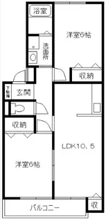 サニーコートII【2階】の間取り