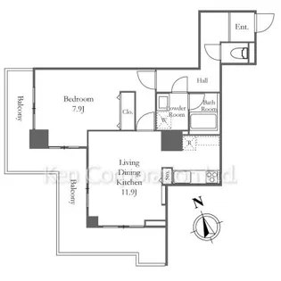 リバーシティ21新川【10階】の間取り