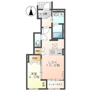 ラヴィソント【1階】の間取り