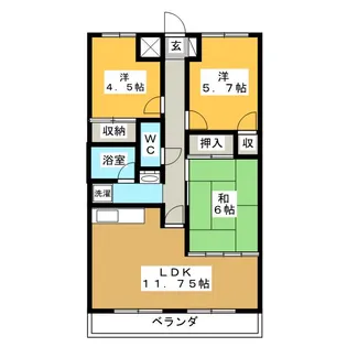 ベルハイツ【2階】の間取り