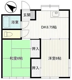 コーポ清水【1階】の間取り