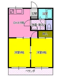 カーサマルイA【2階】の間取り