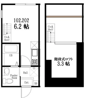ハーミットクラブハウス弘明寺A棟【1階】の間取り