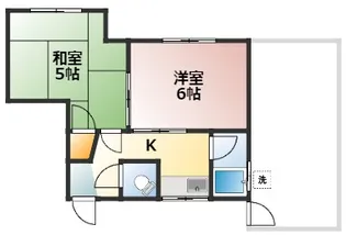 舞子八木ハイツ【5階】の間取り